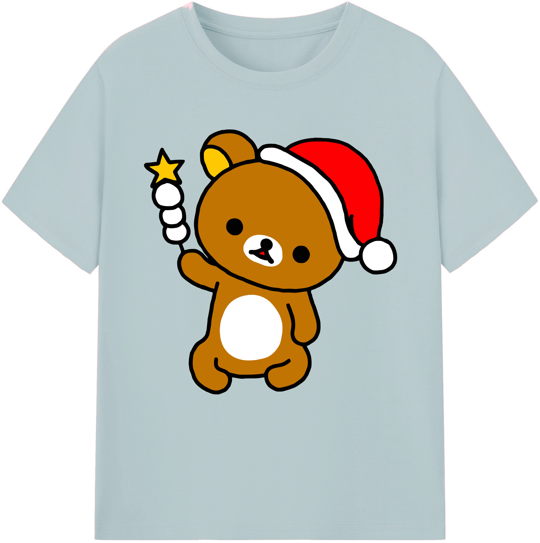 （画像用） リラックマ リラックマ キイロイトリ Rilakkuma Korilakkuma Kiiroitori 綿100％半袖Tシャツ（フロントプリント）